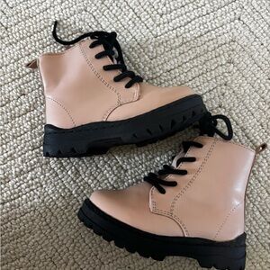 Zara Pink and Black Kids Boots